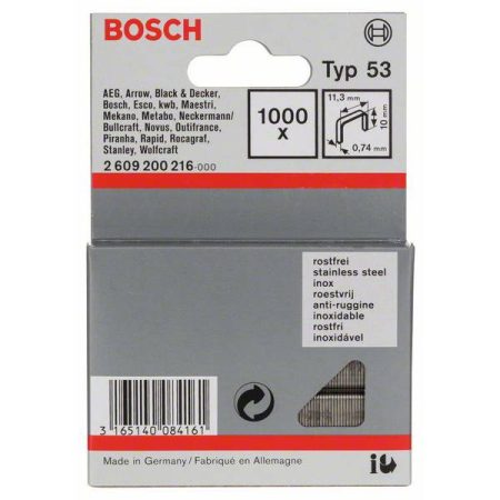 Graffe a filo fine tipo 53 1000 pz. Bosch Accessories 2609200216