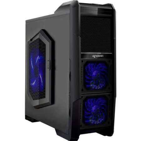 Ultron Monster M1 Midi-Tower PC Case Nero-Blu 3 ventole LED pre-montate