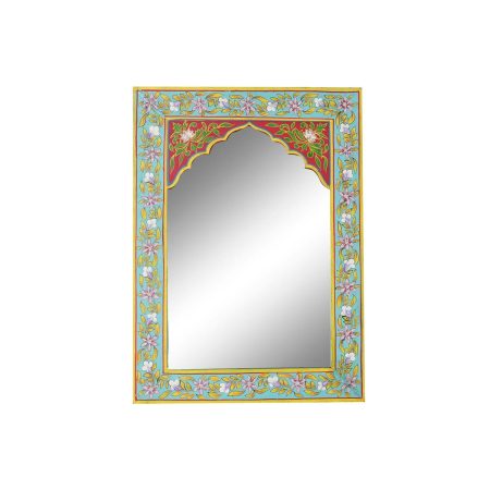Specchio da parete DKD Home Decor 8424001853274 41 x 2 x 56 cm Floreale Legno Multicolore Legno MDF Made in Italy Global Shipping