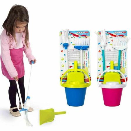 Kit per Cleaning & Storage Cleaning Home 16 Secchio Scopa Paletta Spazzolone