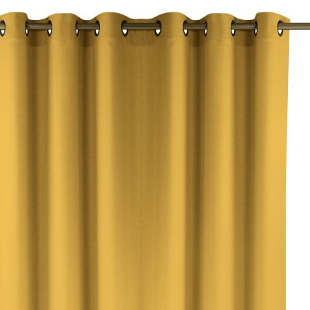 Tenda  CARMENA colore  senape stile classico giallo occhielli di metallo d'oro treccia 140x300 homede
