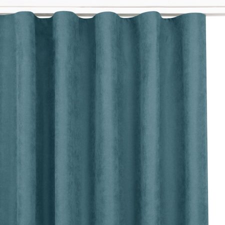 Tenda  MILANA colore blu stile classico nastro aggrappa tende wawe trasparente 7 cm ciniglia 220x245 homede
