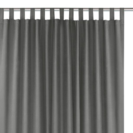 Tenda  MILANA colore grigio stile classico bretelle per tende 10 cm ciniglia 140x225 homede