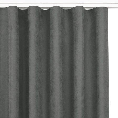 Tenda  MILANA colore grigio stile classico nastro aggrappa tende wawe trasparente 7 cm ciniglia 140x225 homede