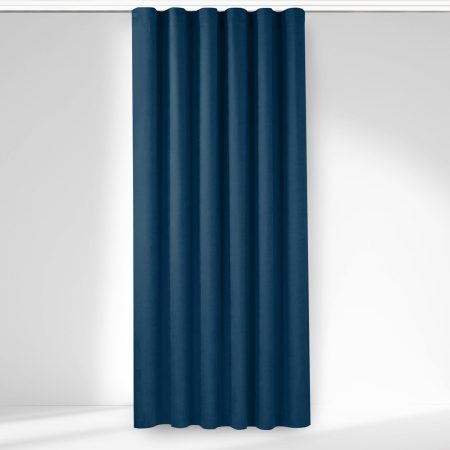 Tenda  MILANA colore indigo stile classico nastro aggrappa tende wawe trasparente 7 cm ciniglia 280x300 homede
