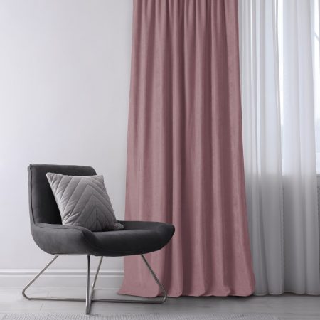 Tenda  MILANA colore rosa stile classico nastro aggrappa tende wawe trasparente 7 cm ciniglia 220x225 homede