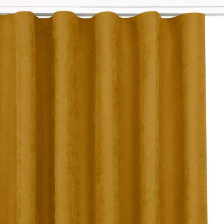 Tenda  MILANA colore  senape stile classico nastro aggrappa tende wawe trasparente 7 cm ciniglia 220x245 homede