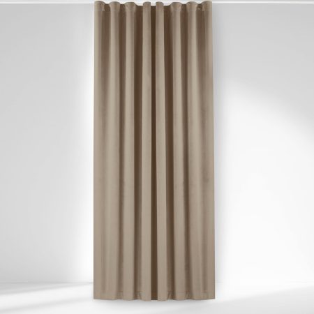 Tenda  VILA colore beige stile classico nastro aggrappa tende wawe trasparente 7 cm velluto 400x270 homede