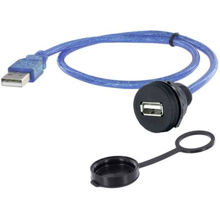 USB 2.0 tipo A Presa con telaio di montaggio 1310-1018-03 M22 1310-1018-03 encitech Contenuto: 1 pz.