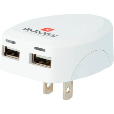 Skross 1.302730-E Caricatore USB Presa di corrente Corrente di uscita max. 2.4 A 2 x USB