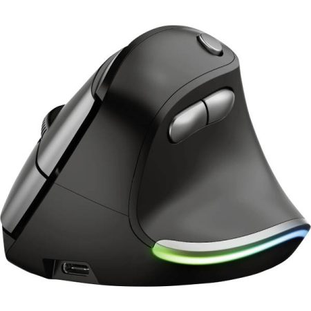 Trust Bayo Mouse ergonomico wireless Senza fili (radio) Ottico Nero 6 Tasti 2400 dpi