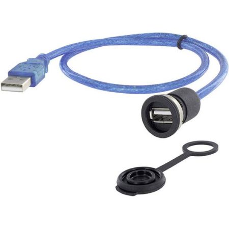 USB 2.0 tipo A Presa con telaio di montaggio M16 1310-1002-04 encitech Contenuto: 1 pz.