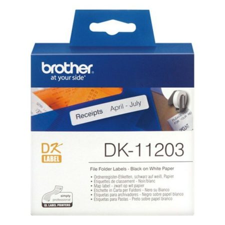 Etichette Brother DK11203 Nero/Bianco Bianco