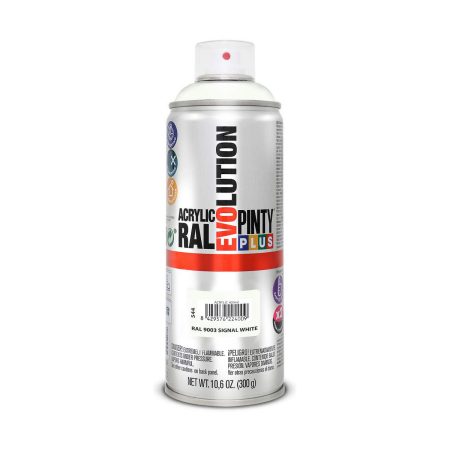 Vernice spray Pintyplus Evolution RAL 9003 400 ml Signal White Made in Italy Global Shipping
