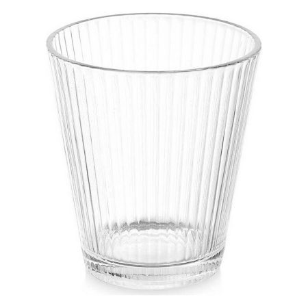 Bicchiere Righe Trasparente Vetro 375 ml (24 Unità)