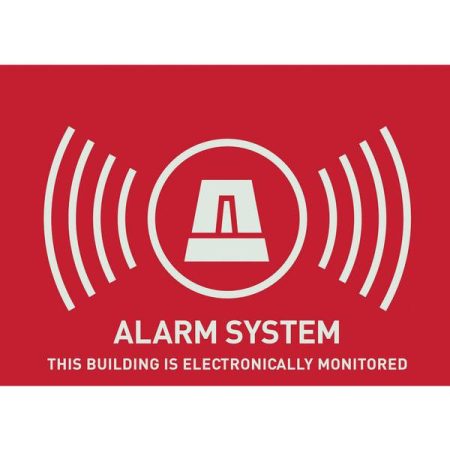 Segnale di avvertimento Sistema di allarme Lingue Inglese (L x A) 74 mm x 53 mm ABUS AU1315