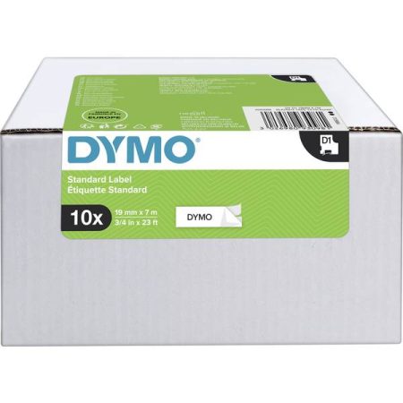 Cassetta nastro Kit da 10 DYMO D1 2093098 Colore Nastro: Bianco Colore carattere:Nero 19 mm 7 m