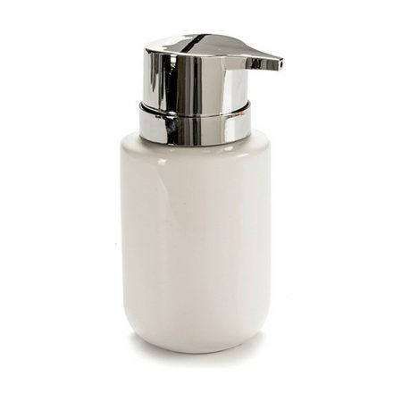 Dispenser di Sapone Ceramica Argentato Metallo 350 ml (1 pcs) Made in Italy Global Shipping