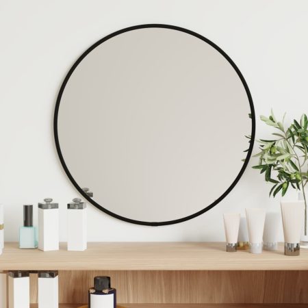 Specchio da Parete Nero Ø 40 cm Rotondo