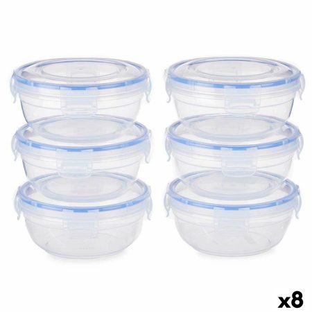 Set di scatole porta pranzo Ermetico Azzurro Trasparente Plastica 800 ml 15