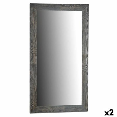 Specchio da parete Grigio Legno Vetro 75