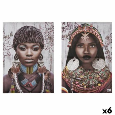 Set di 2 quadri Tela Africana 70 x 50 x 1