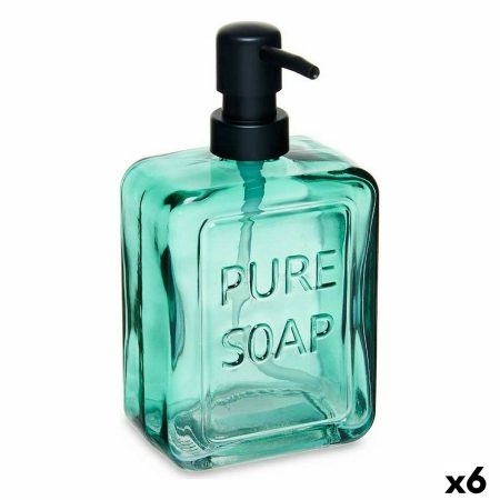 Dispenser di Sapone Pure Soap Cristallo Verde 570 ml (6 Unità) Made in Italy Global Shipping