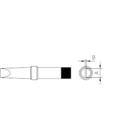 Weller 4PTC7-1 Punta di saldatura Forma piatta Dimensione punta 3.2 mm Lunghezza punte 33 mm Contenuto 1 pz.