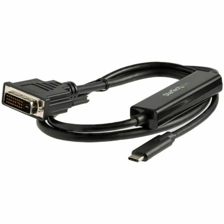Cavo USB C con DVI-D Startech CDP2DVIMM1MB Nero 1 m Made in Italy Global Shipping