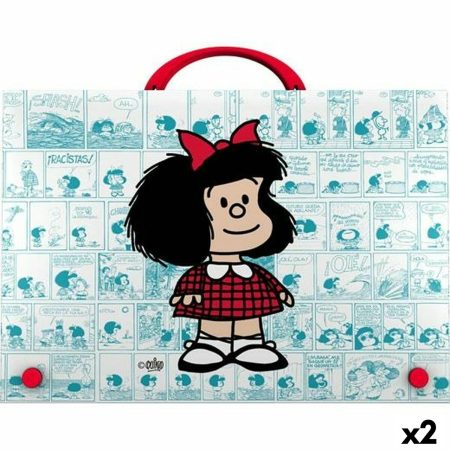 Valigetta Grafoplas Mafalda Multicolore A4 (2 Unità)
