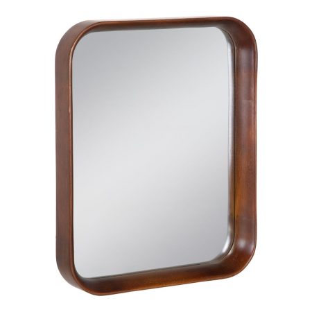 Specchio da parete Marrone Cristallo legno di faggio 40 x 6 x 50 cm Made in Italy Global Shipping