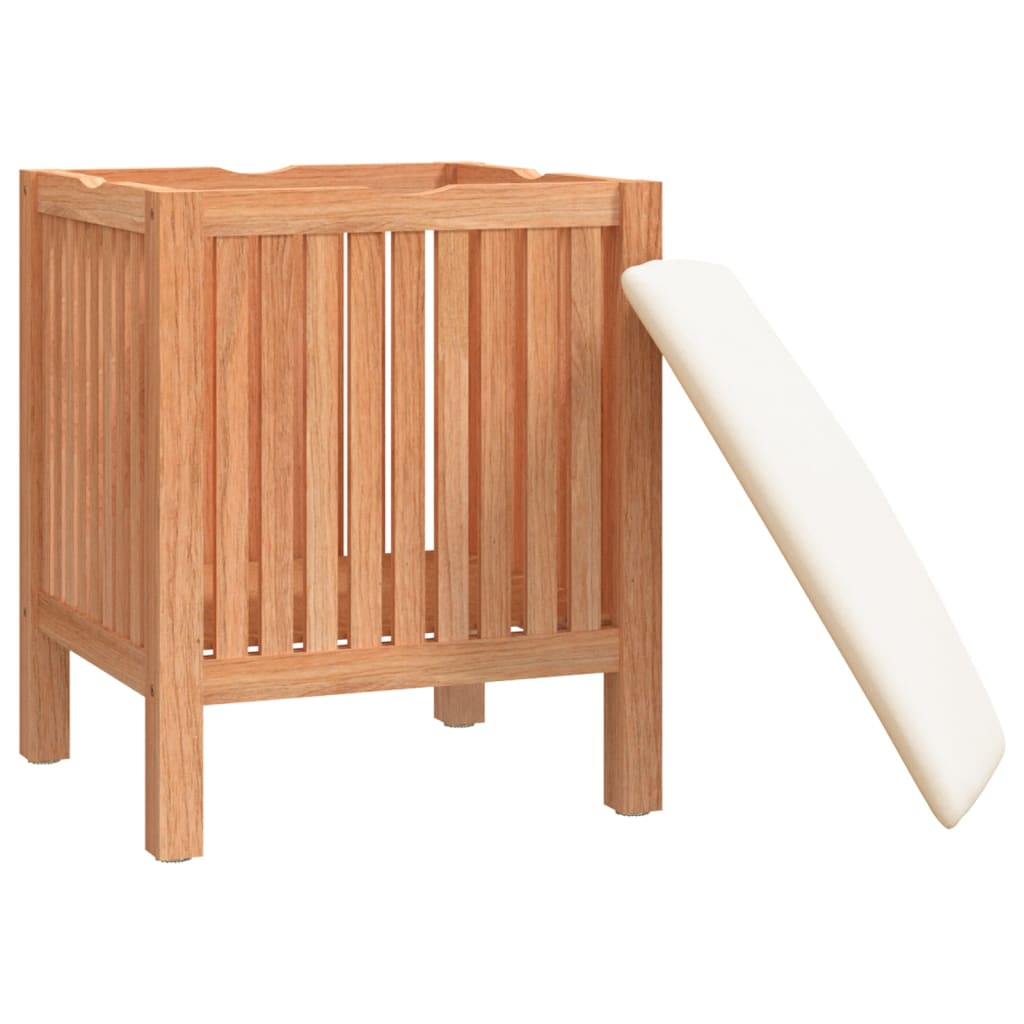 VidaXL Sgabello da bagno 40,5x40,5x56 cm in legno massello di noce Vari per  Elettrodomestici 