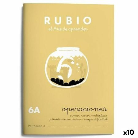 Quaderno di matematica Rubio Nº 6A A5 Spagnolo 20 Fogli (10 Unità)