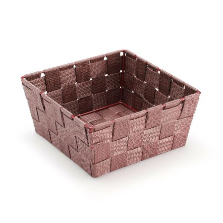 Cestino Versa Rosa Tessile 19 x 9 x 19 cm Made in Italy Global Shipping
