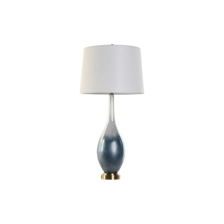 Lampada da tavolo Home ESPRIT Azzurro Bicolore Cristallo 50 W 220 V 40 x 40 x 84 cm Made in Italy Global Shipping