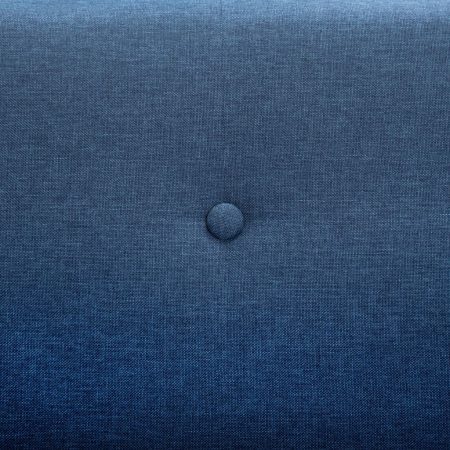 Divano a 2 Posti Rivestito in Tessuto 115x60x67 cm Blu