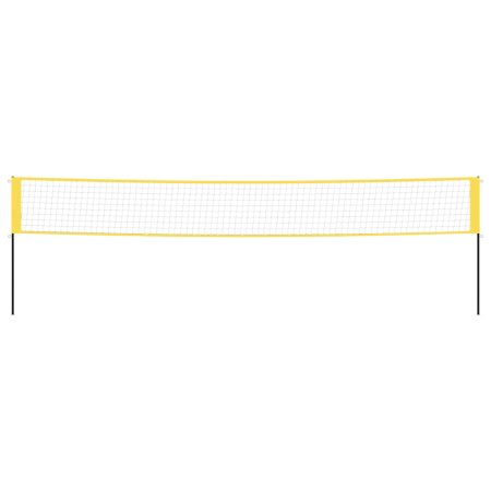 Rete da Badminton Gialla e Nera 600x155 cm Tessuto PE