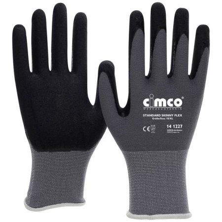 Cimco Standard Skinny Flex schwarz/grau 141267 Tessuto a maglia Guanto da lavoro Taglia (Guanti): 10