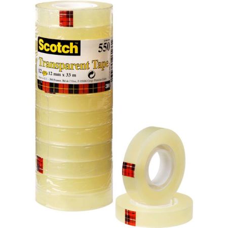 Scotch 5501233 5501233 Nastro adesivo Scotch® 550 Trasparente (L x L) 33 m x 12 mm 12 pz.