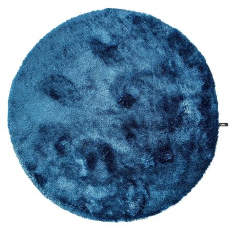 Tappeto rotondo shaggy WHISPER 4 colore blu stile glamour r80   cerchio benuta