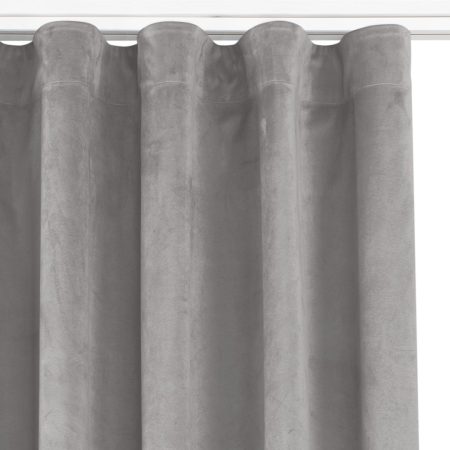 Tenda  VILA colore grigio stile classico nastro aggrappa tende wawe trasparente 7 cm velluto 400x270 homede