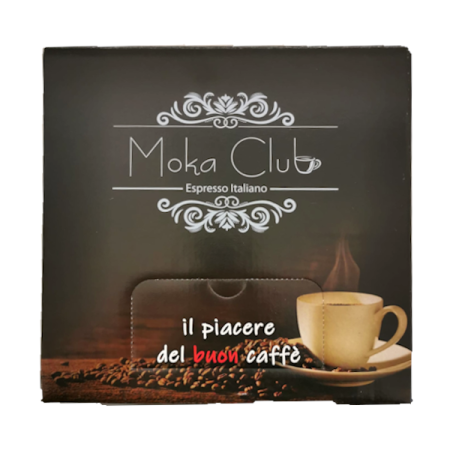 Caffè in Cialde Moka Club Espresso Italiano Miscela Rossa Confezione da 50 Cialde