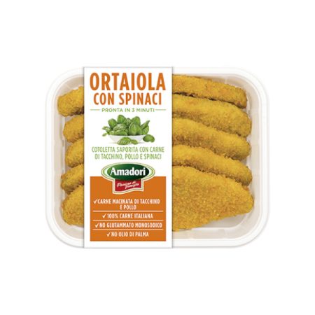 Cotolette di Pollo Ortaiole con Spinaci Amadori 600g 5 Pezzi (Prodotto Surgelato)