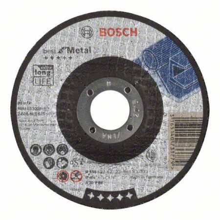 Bosch Accessories 2608603525 2608603525 Disco da taglio con centro depresso 115 mm 1 pz. Acciaio