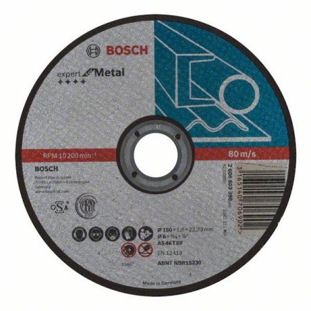 Bosch Accessories 2608603398 2608603398 Disco di taglio dritto 150 mm 1 pz. Acciaio