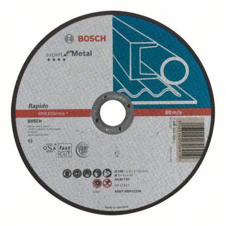 Bosch Accessories 2608603399 2608603399 Disco di taglio dritto 180 mm 1 pz. Acciaio