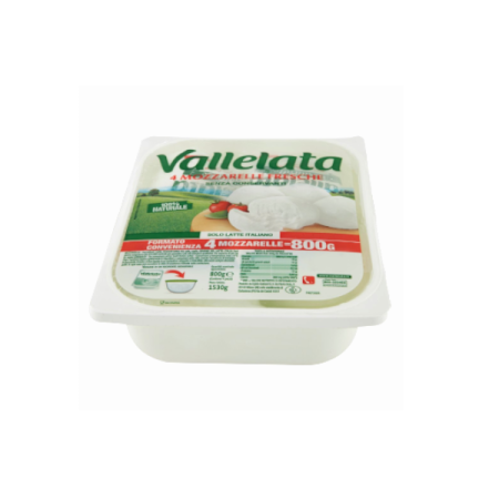 Mozzarella Fior di Latte Vallelata Confezione da 4x200 grammi