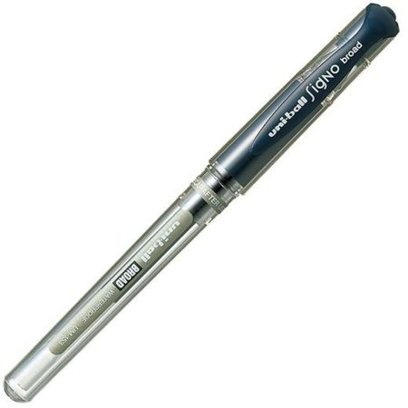 Penna a inchiostro liquido Uni-Ball Signo Broad UM-153 W Blu scuro 0