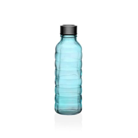 Bottiglia Versa 500 ml Azzurro Vetro Alluminio 7 x 22