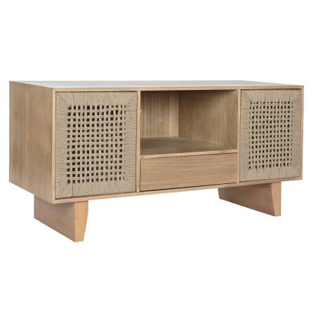 Mobile TV Home ESPRIT Beige Naturale Juta Pino 120 x 40 x 55 cm Made in Italy Global Shipping